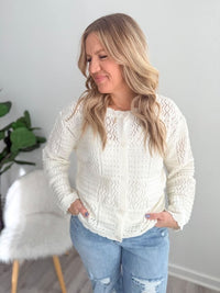 Textured Ivory Cardigan