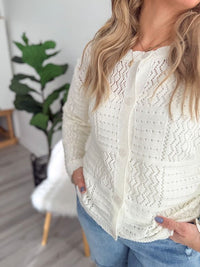 Textured Ivory Cardigan