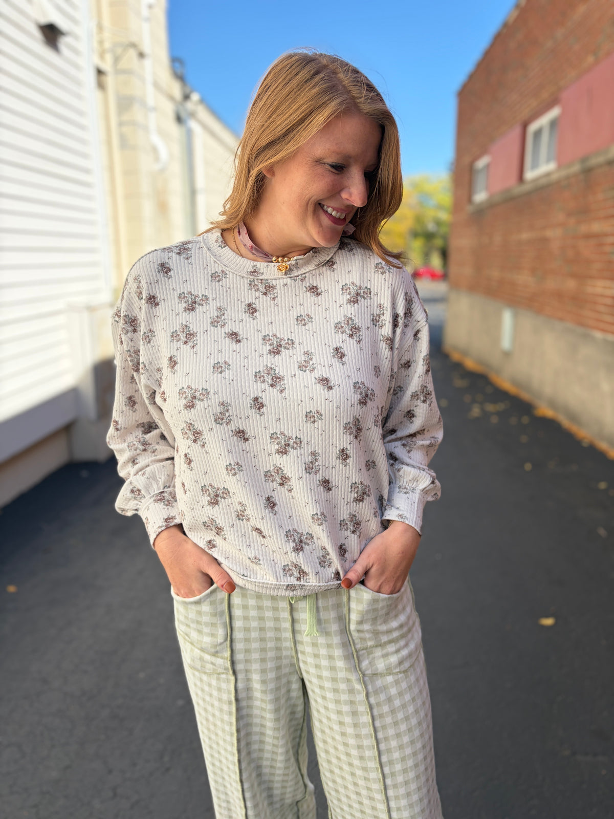 Faded Floral Top