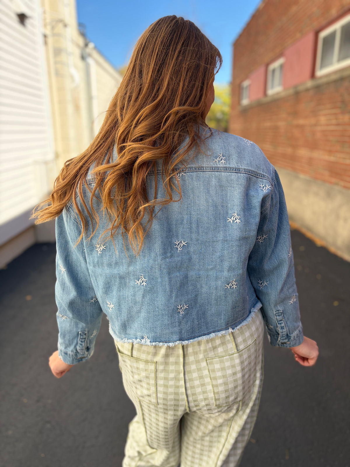 Flower Embroidered Relaxed Jacket