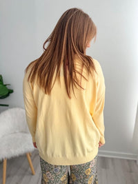 Cozy Open Front Cardigan - Canary Yellow
