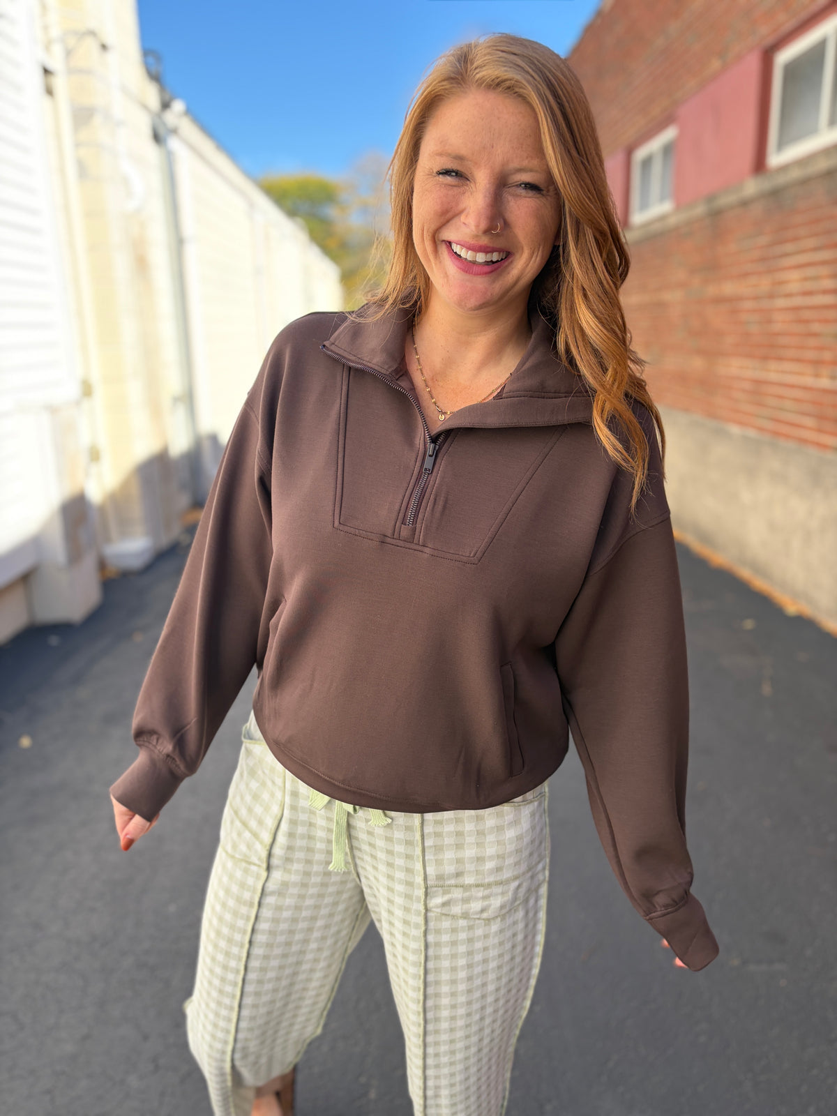 Espresso Simple Comfort Quarter Zip