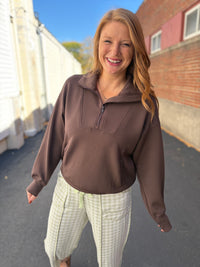 Espresso Simple Comfort Quarter Zip