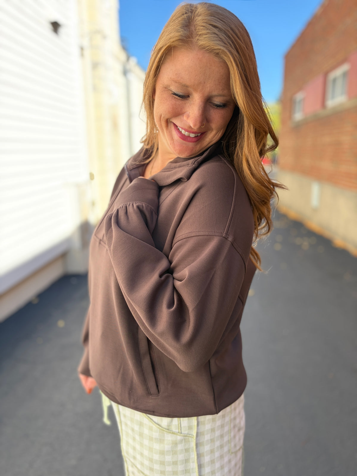 Espresso Simple Comfort Quarter Zip