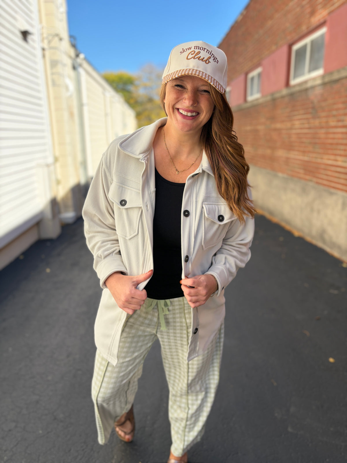 Cream Pocket Shacket