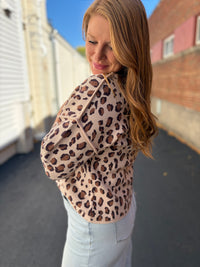 Leopard Mock Neck Sweater