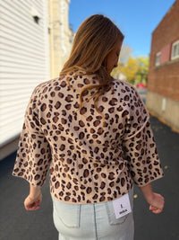 Leopard Mock Neck Sweater