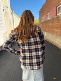 Navy Ridge Plaid Button Up