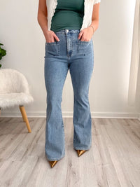 Front Pocket Judy Blue Flare Jeans