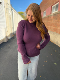 Mock Neck Purple Luxe Sweater