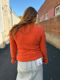 Mock Neck Rust Luxe Sweater