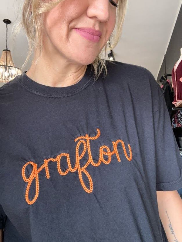 Grafton Embroidered Center Tee