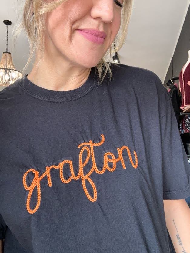 Grafton Embroidered Center Tee
