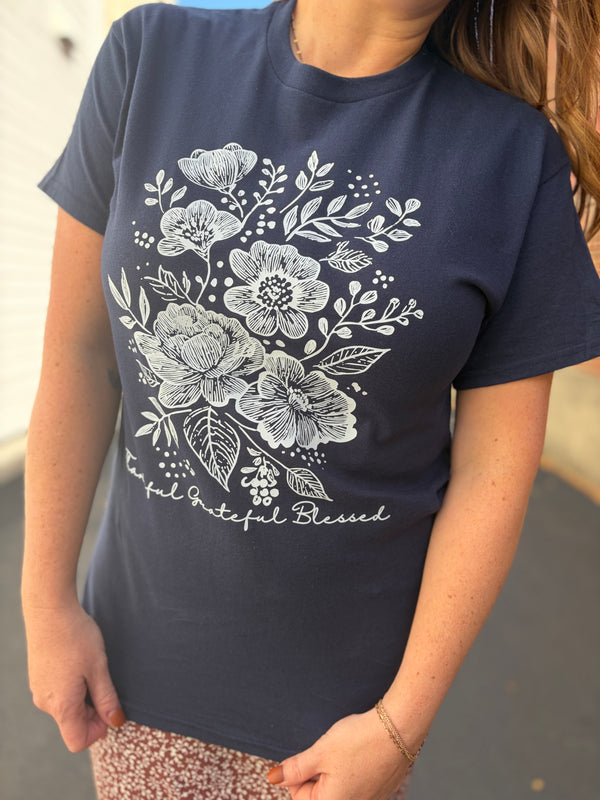 Thankful Grateful Blessed Graphic Tee