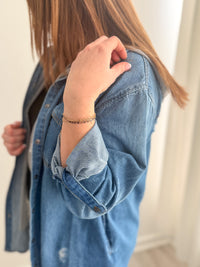 Casual Hooded Jean Jacket -Medium Wash