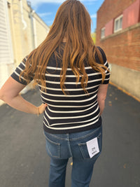 Navy Haven Stripe Top