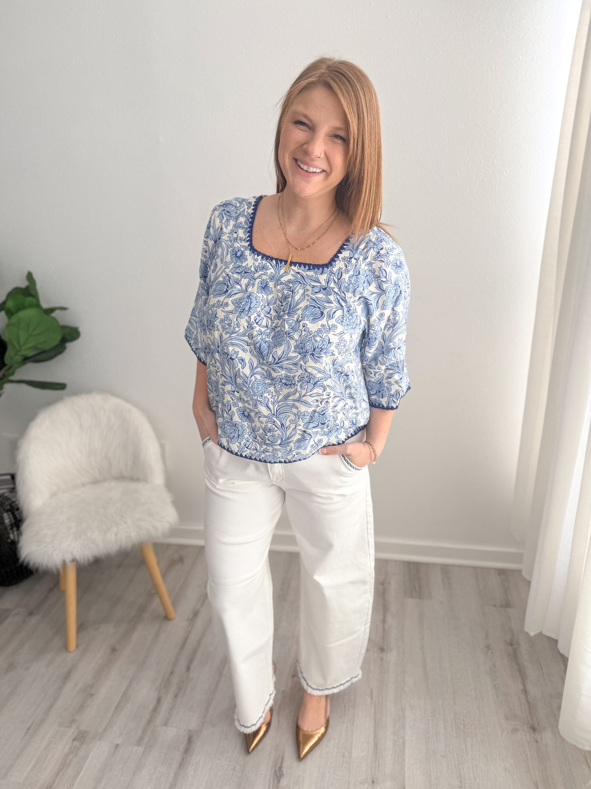 Robin Floral Baby Doll Top