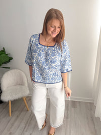 Robin Floral Baby Doll Top