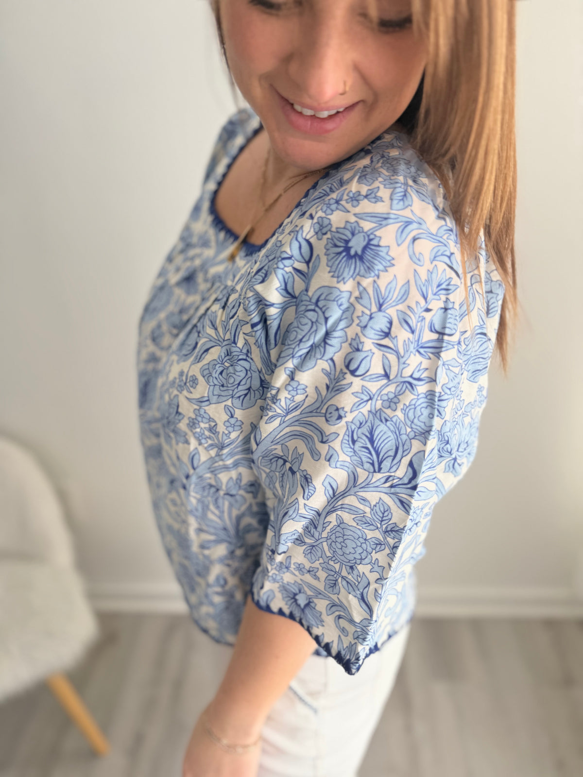 Robin Floral Baby Doll Top