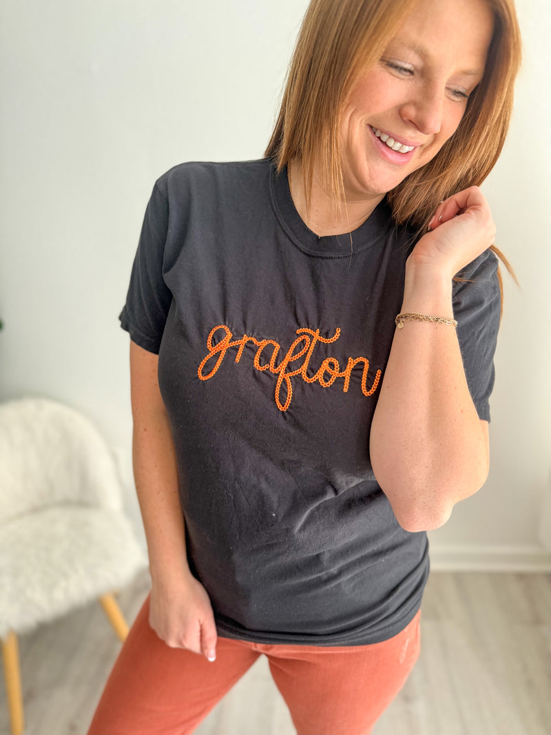 Grafton Embroidered Center Tee