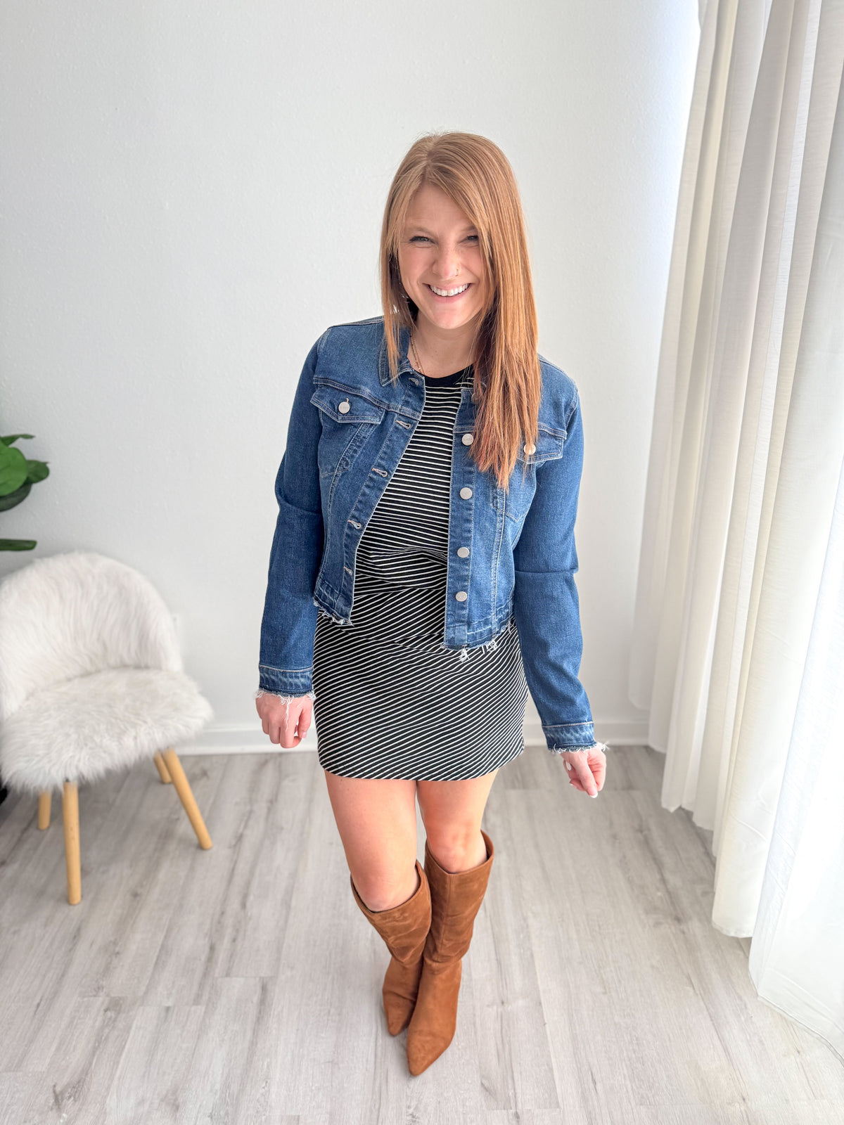 Chic Cutoff Denim Jacket