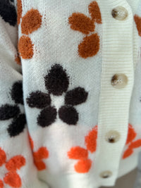 Orange Flower Cardigan