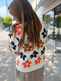 Orange Flower Cardigan