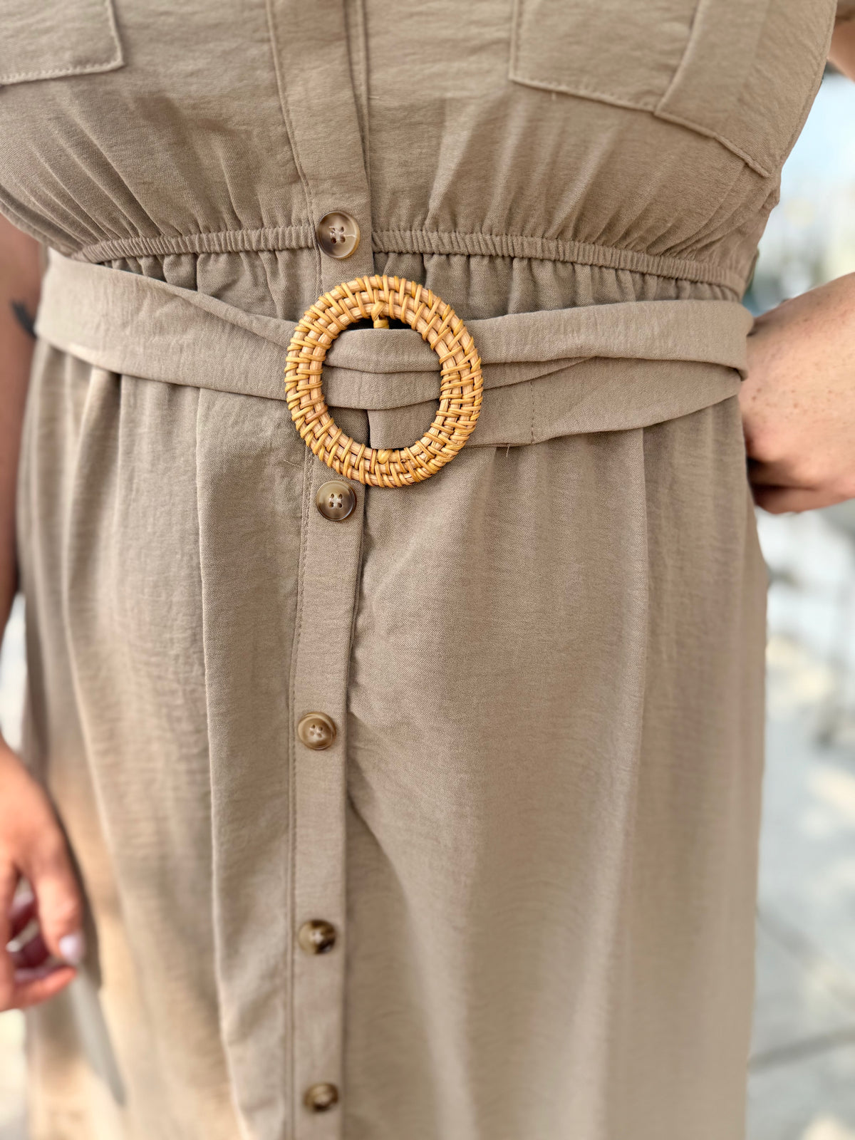Juniper Button Belt Dress