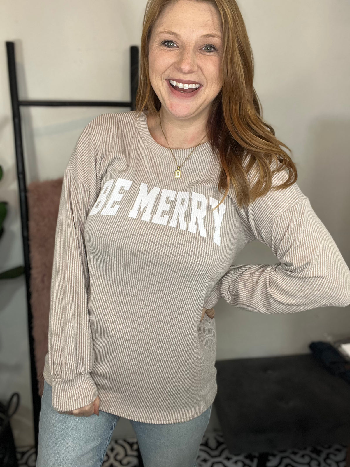 Be Merry Neutral Pullover