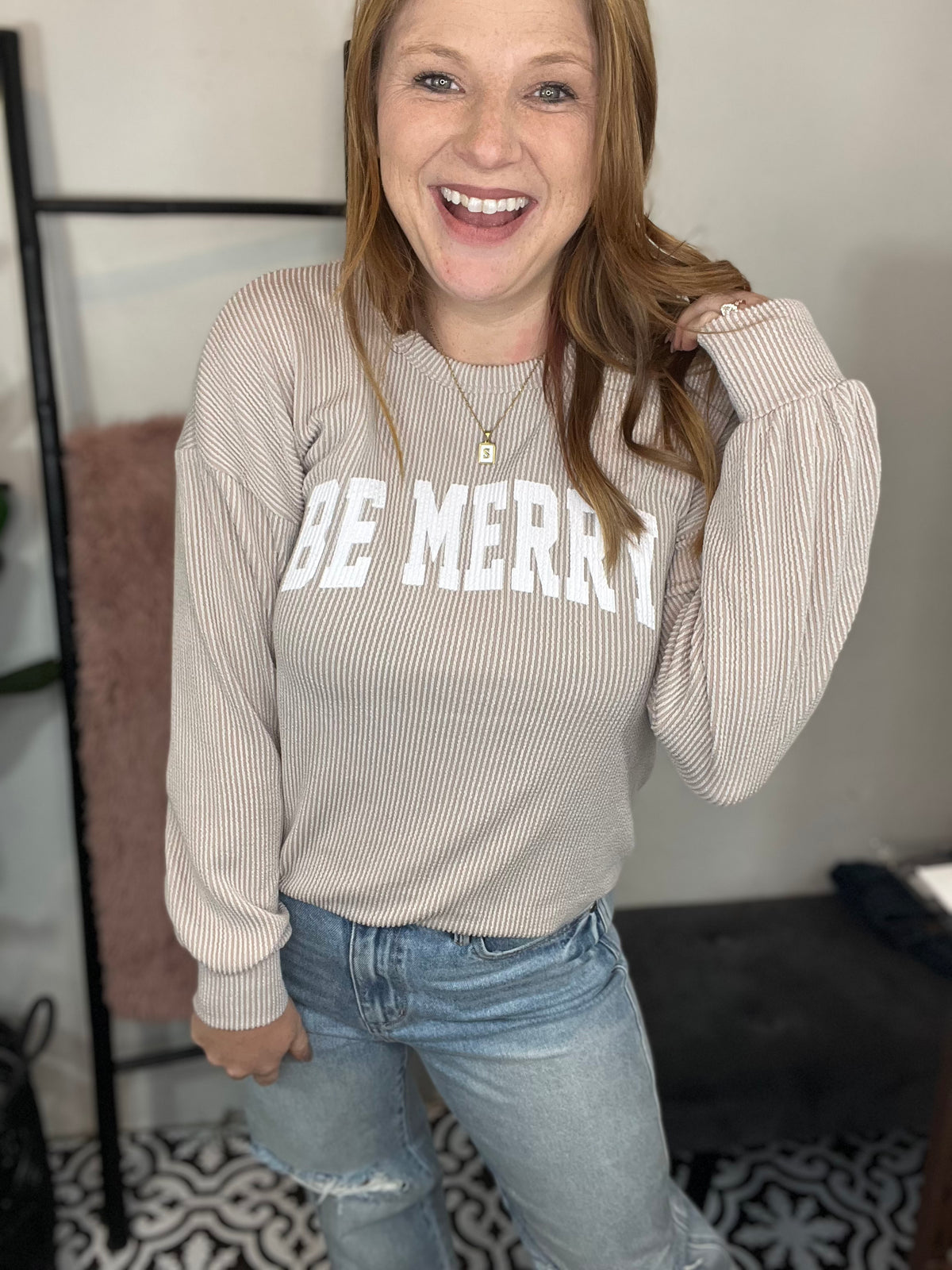 Be Merry Neutral Pullover