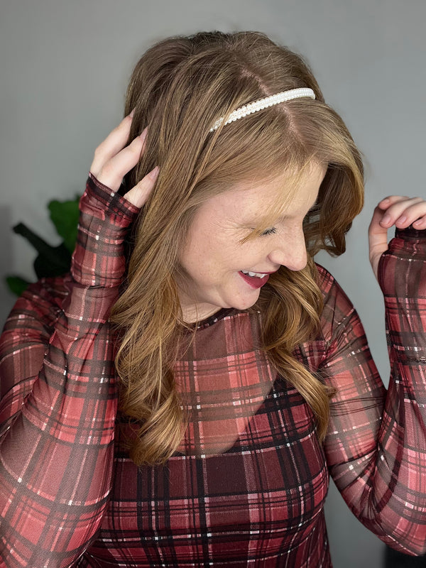 Basic Pearl Thin Headband*