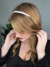 Flower Pearl Thin Headband