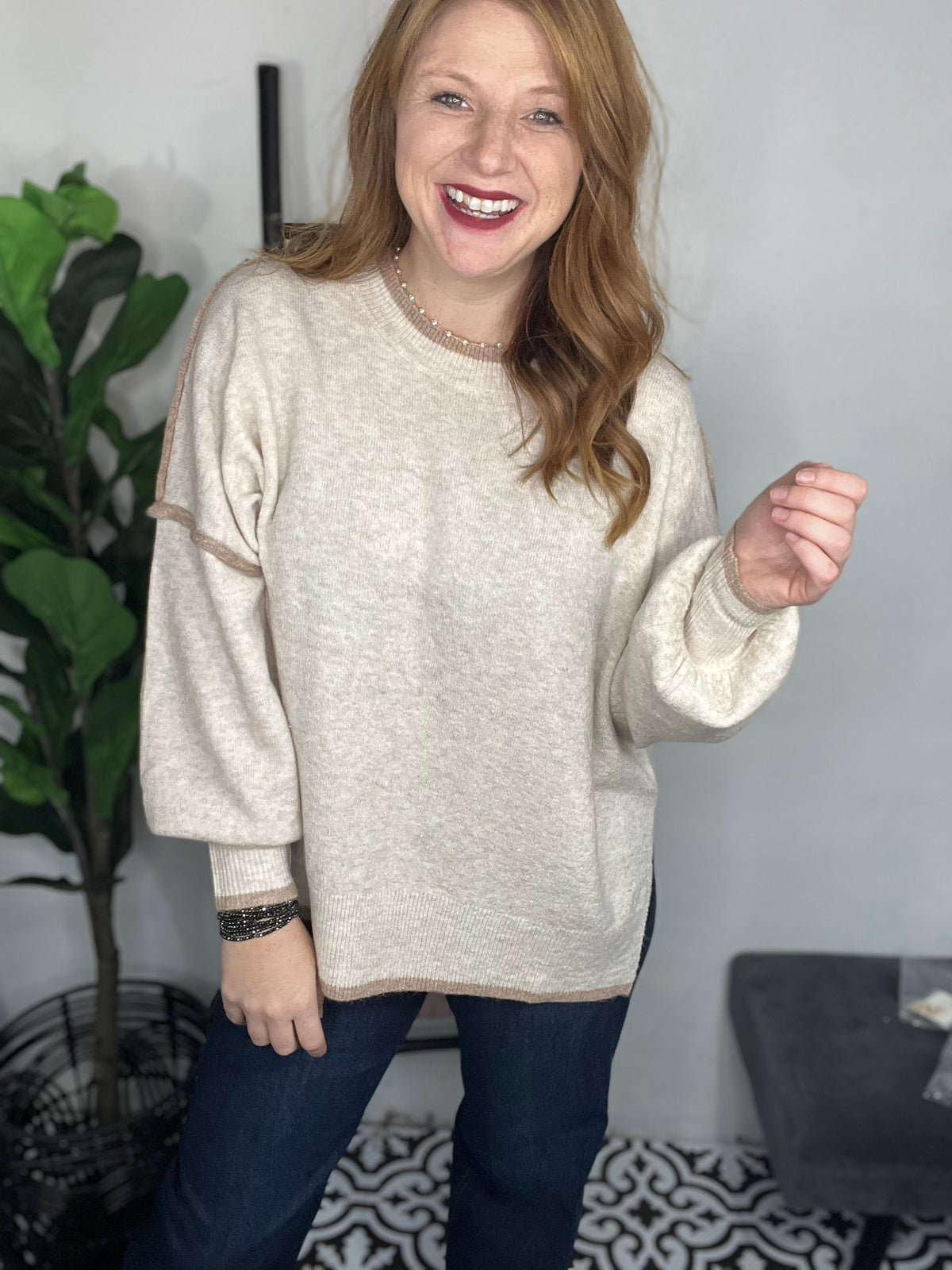 Taupe Tranquility Sweater