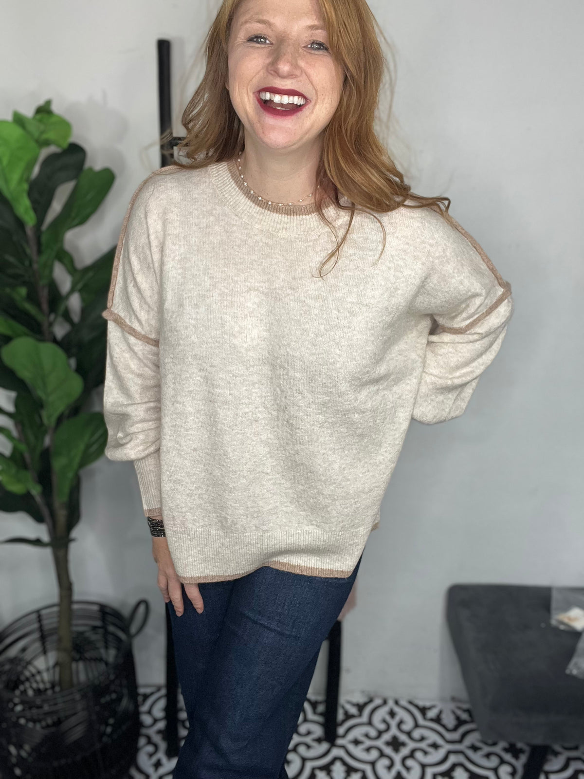 Taupe Tranquility Sweater