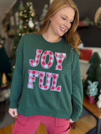 Joyful Plaid Sweatshirt