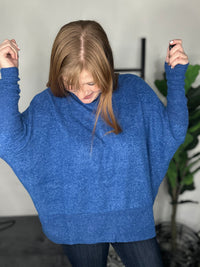 Cobalt Cozy Turtleneck Sweater