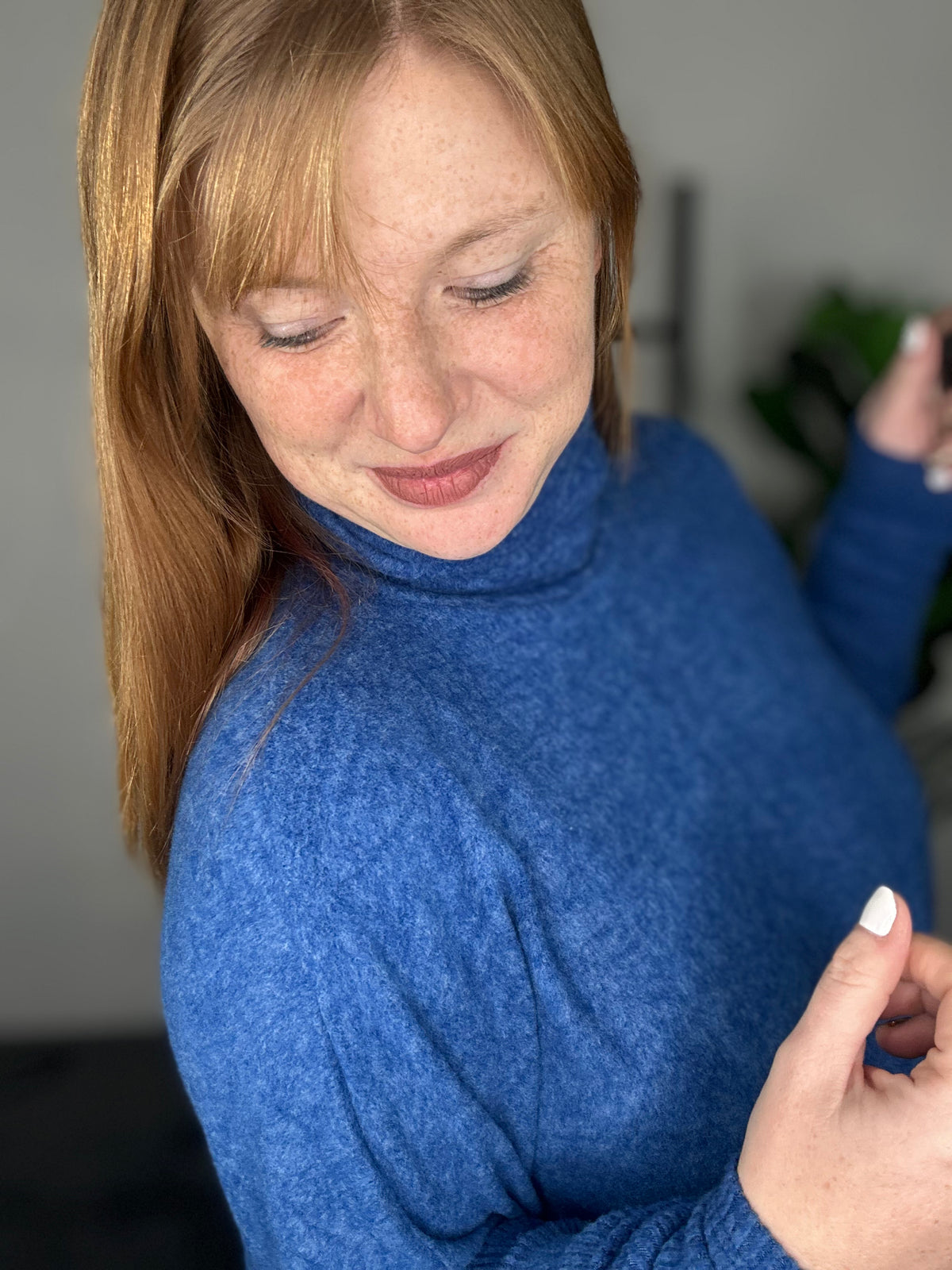 Cobalt Cozy Turtleneck Sweater