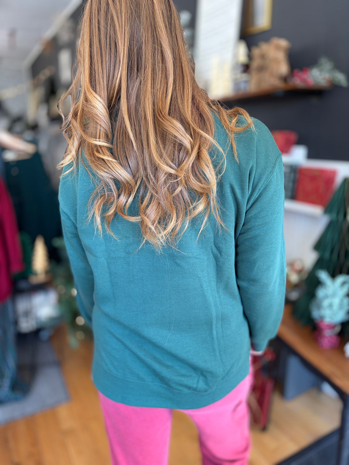 Joyful Plaid Sweatshirt