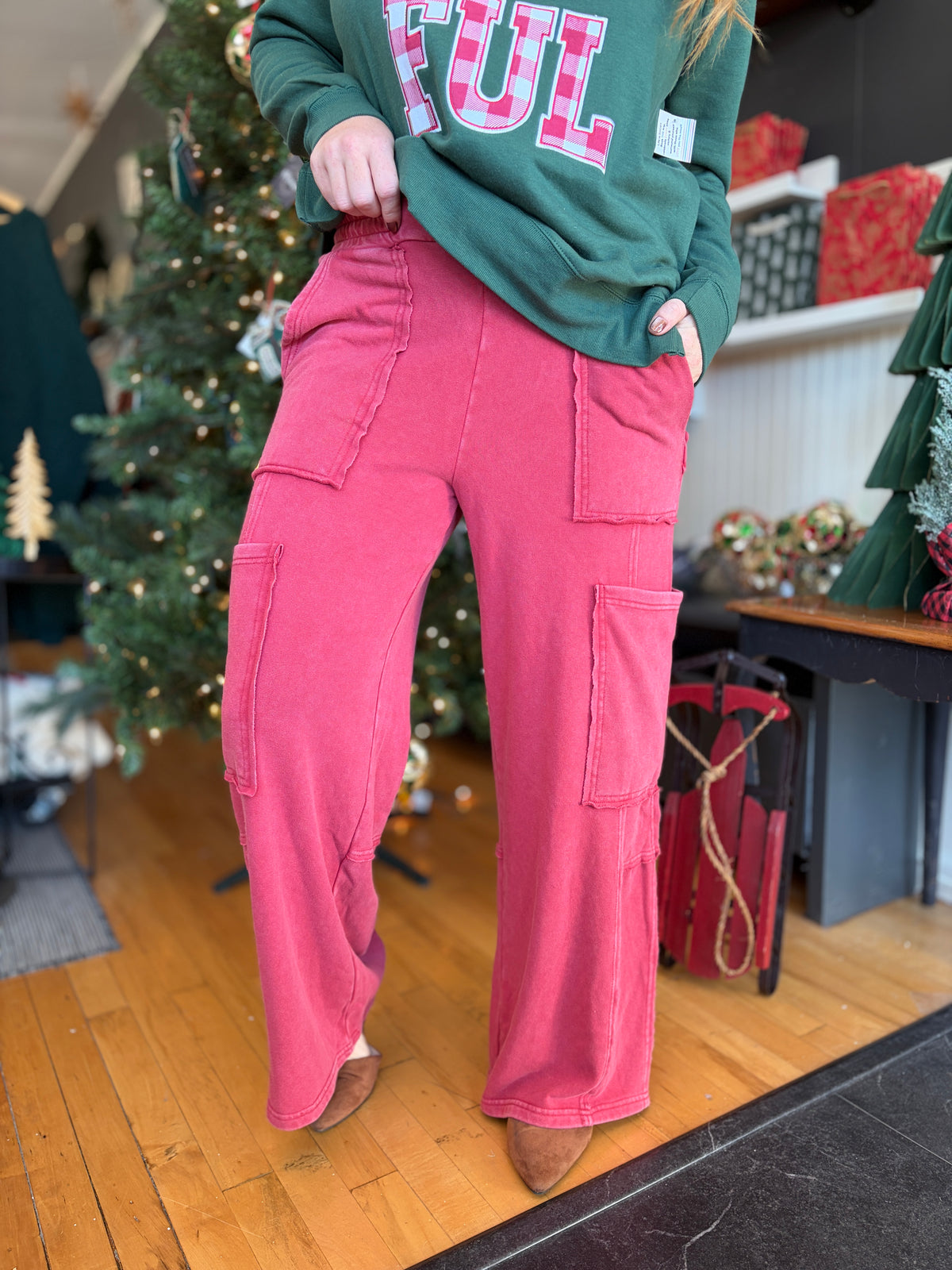 Merlot Wide Leg Pants