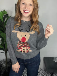 Frosted Reindeer Knit Sweater