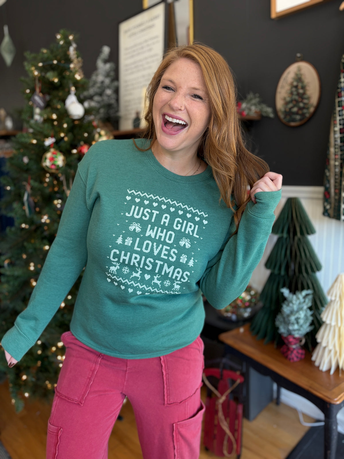 Just A Girl Who Loves Christmas Sweatshirt