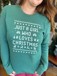 Just A Girl Who Loves Christmas Sweatshirt