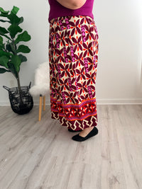 Fuchsia Printed Maxi Skirt