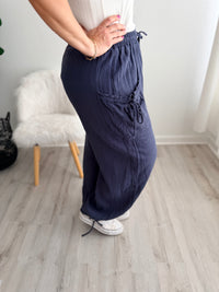 Willow Gauze Bow Joggers