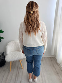 Floral Knit Lightweight Sweater