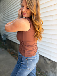 Mocha Ruched Tank