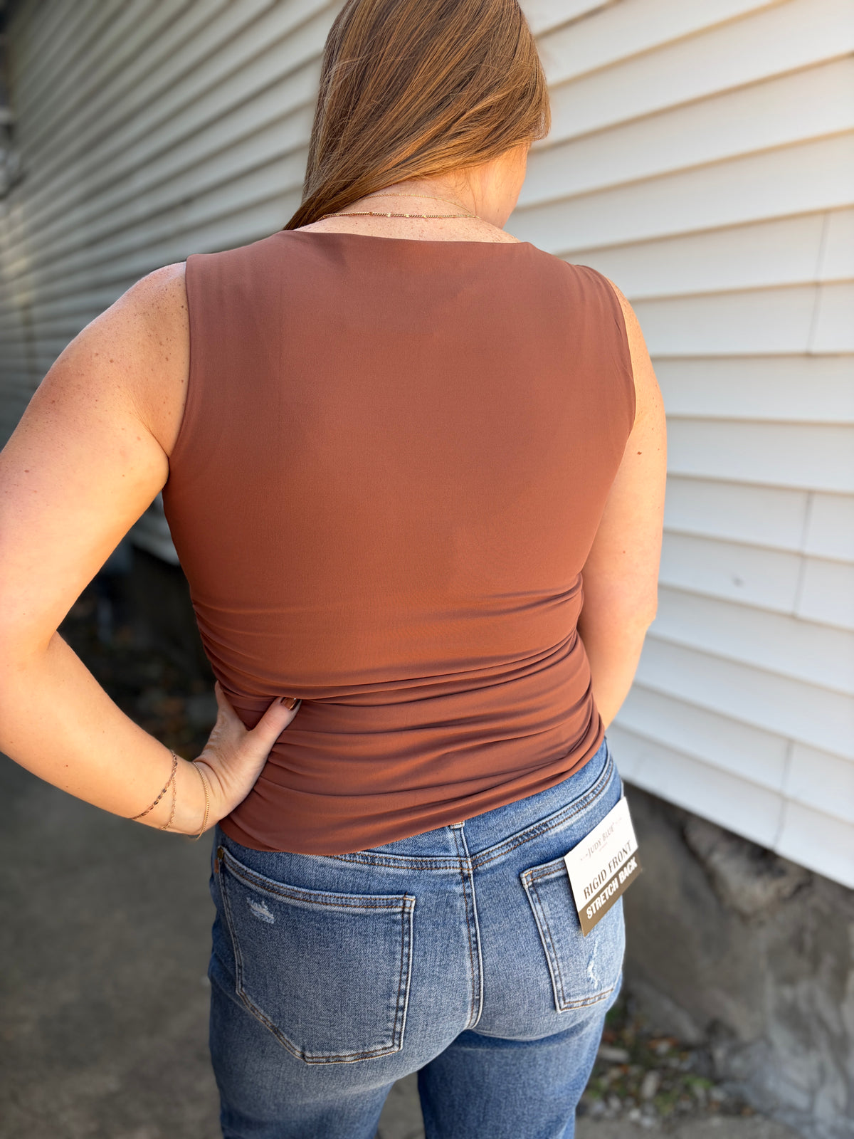 Mocha Ruched Tank