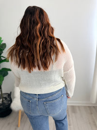 Floral Knit Lightweight Sweater