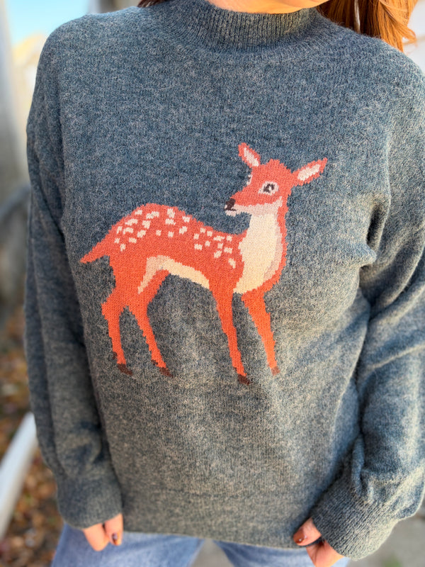 Bambi Mock Neck Sweater