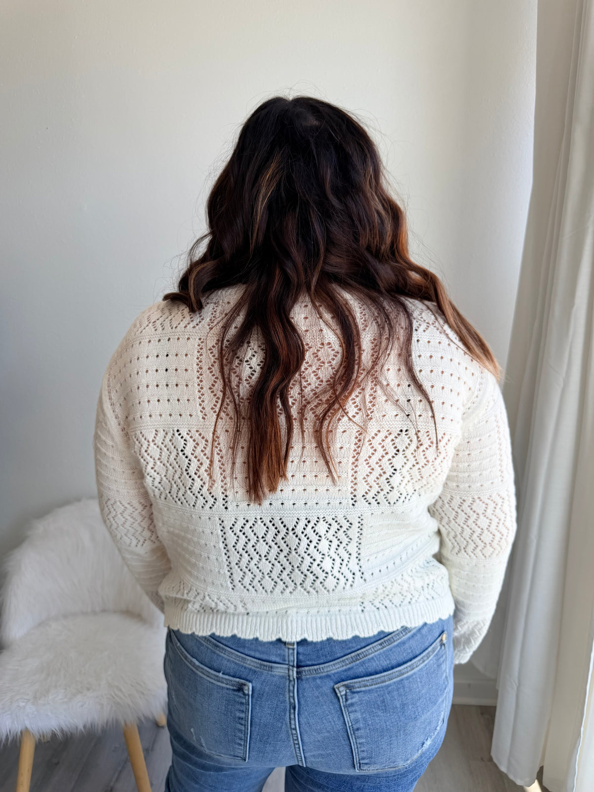 Textured Ivory Cardigan